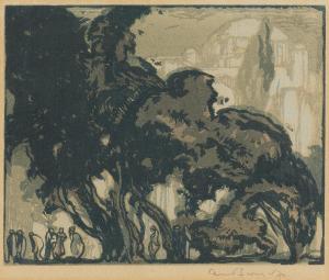 BRANGWYN Frank 1867-1956,Eastern Trees,Leonard Joel AU 2019-09-11