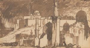 BRANGWYN Frank 1867-1956,Safed, Israel,1913,Bonhams GB 2024-04-04