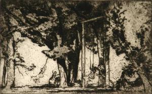 BRANGWYN Frank 1867-1956,The Swing (Le Balançoire) and Porta Capua, Naples,Weschler's US 2007-09-15