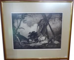 BRANGWYN Frank 1867-1956,The Windmill, Dixmude,Tennant's GB 2017-05-06