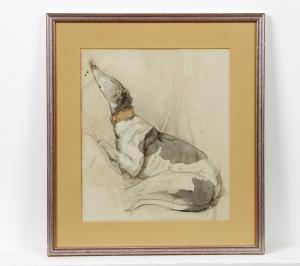 BRANSON Olive 1931-1938,Profile of a sleeping greyhound,Bonhams GB 2013-08-13