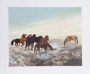 BRANSTETTER Gwendolyn 1924,WATERING HOLE,1981,Ro Gallery US 2023-03-28