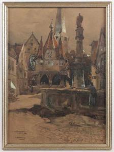 BRANTZKY Franz 1871-1941,Ansicht von Michelstadt,1901,Von Zengen DE 2018-03-23