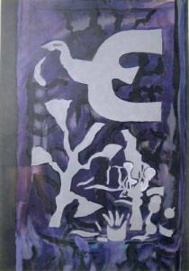 BRAQUE Georges,'Bird on Purple', lithograph, printed by Mourlot c,1958,Lots Road Auctions 2007-10-07