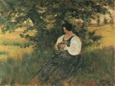 BRASS Italico 1870-1943,Fiori di campo (la moglie del pittore),Christie's GB 2003-06-11