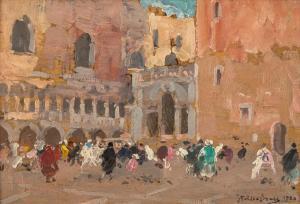 BRASS Italico 1870-1943,Venezia, in piazza San Marco,1920,Finarte IT 2024-04-17