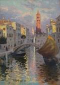 BRASS Italico 1870-1943,Venezia, Rio S. Barnaba al Ponte dei Pugni,1910,Meeting Art IT 2013-10-12