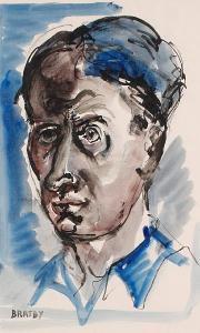 BRATBY John Randall 1928-1992,Portrait of John Minton,Bonhams GB 2011-01-25