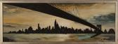 BRAUN E,Blick über die Brooklyn-Bridge nach Downtown Manhattan,1970,DAWO Auktionen DE 2021-10-08
