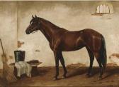 BRAUN Henri 1800-1900,A saddled dark brown hunter in a stable,1817,Christie's GB 2003-06-12