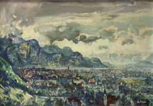 BRAUN Josef 1903-1965,Blick von der Höhe auf Dornbirn und das Rheintal,Zeller DE 2021-03-25