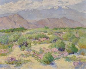 BRAUN Maurice 1877-1941,Depicting a desert landscape in bloom,Chait US 2015-05-31
