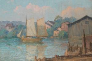 BRAUN Maurice 1877-1941,Sailing Along,John Moran Auctioneers US 2023-11-14