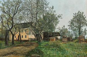 BRAUN Wilhelm Hans 1873-1938,farmstead and forest landscape,1896,im Kinsky Auktionshaus 2021-12-14