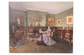 Braund J 1800,portrait of a lady in domestic setting,1878,Dawson's Auctioneers GB 2023-01-26