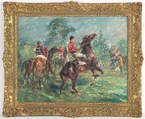 BRAUNE Hugl L 1872,Depicting numerous figures on horseback,Eldred's US 2015-01-24