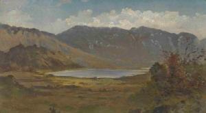 BRAUNEROVA Zdenka 1858-1934,Lake in Mountainous Landscape,Neumeister DE 2020-12-02