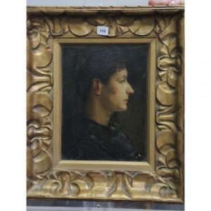 BRAUT Albert 1874-1912,Portrait de femme de profil,Herbette FR 2019-10-05
