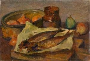 BRAZ Osip Emmanuelovich 1873-1936,Still Life with Fish,MacDougall's GB 2023-03-25
