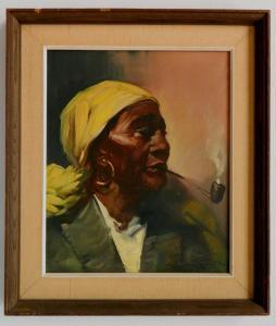 BRAZILIAN SCHOOL (XIX),Woman Smoking Pipe,1960,Rachel Davis US 2019-05-18