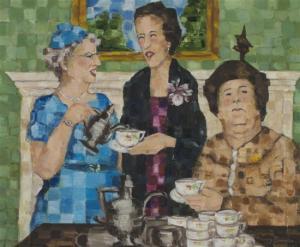BREAKER Happy 1900-1900,Women Drinking Tea,1965,Hindman US 2011-01-19