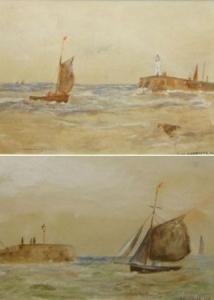 BREANSKE L,Sailing Boats in a Harbour,1916,Keys GB 2009-08-07