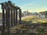 BREDAL Niels,Forum Romanum seen from the Capitoline Hill with C,1869,Bruun Rasmussen 2018-09-18