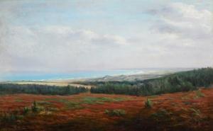 BREDSDORFF Johan Ulrik 1845-1928,Scenery fra Svinkløv with a view towards Jamm,1914,Bruun Rasmussen 2022-05-02