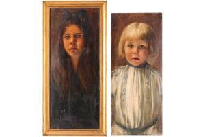 BREDT Ferdinand Max 1860-1921,pair of portraits of children,Dawson's Auctioneers GB 2023-02-23