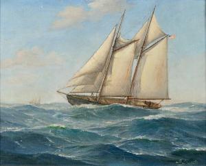 BREEDE alix 1900-1900,An American Grand banks schooner at sea,Bonhams GB 2012-01-20