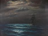 BREEDE alix 1900-1900,Sailing Ship at Night,Litchfield US 2011-02-16