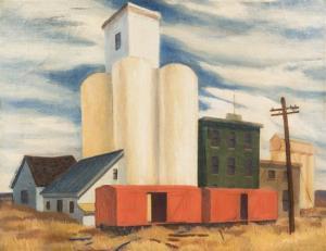BREEDEN Walter Lawrence 1882-1920,Kansas Landscape,Hindman US 2016-05-25