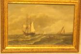 BREEM PAUL 1800,SAILING SHIPS IN HARBOR,1894,Apple Tree Auction Center US 2017-04-06