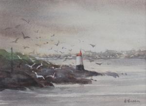 BREEN Bernadette,GULLS ON SWAN ISLAND,Ross's Auctioneers and values IE 2013-12-04