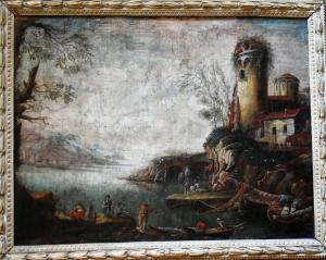BREENBERG Bartholomeus 1598-1657,Bord de rivière animé près d\’une tour (restaurati,Ferri 2022-07-06