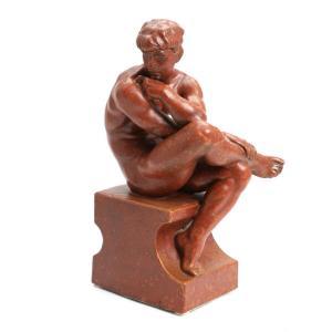 BREGNO Jens Jakob 1877-1946,Seated male model,Bruun Rasmussen DK 2023-01-03