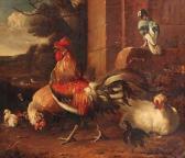 BREGOLI L. 1800-1800,A cockerel with chickens, ducks and a jay by a sto,Christie's GB 1999-09-21