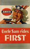 BREHM GEORGE 1878-1966,AMOCO / UNCLE SAM RIDES FIRST,1943,Swann Galleries US 2016-08-03