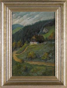 BREIER H 1800-1900,Einsames Schwarzwaldgehöft an einem Hang vor dicht,Bloss DE 2009-10-05