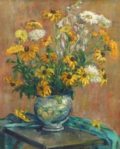 BREITMAYER M. Vern,floral still life of daisies and black-eyed susans,Winter Associates 2019-11-18