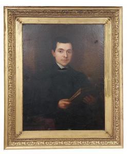 BRENAN James Butler 1825-1889,Portrait of a Young Cleric, holding a book s,Fonsie Mealy Auctioneers 2023-02-15