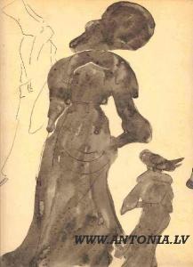 Brencens Karlis 1879-1951,The sitting women,1905,Antonija LV 2009-03-14
