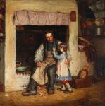 BRENDEKILDE Hans Andersen 1857-1942,Interior from a kitchen with a little girl and ,Bruun Rasmussen 2024-04-08