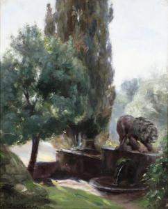 BRENDEKILDE Hans Andersen 1857-1942,View from Villa Borghese Gardens,Bruun Rasmussen DK 2024-02-26