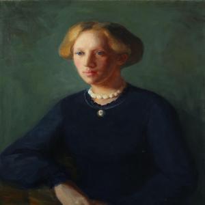 BRENDEKILDE Kamma 1886-1959,Portrait of the artist's sister, Erna,Bruun Rasmussen DK 2013-10-21