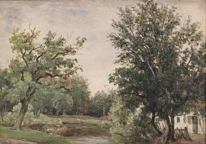 BRENDSTRUP Thorald 1812-1883,Landscape with old trees,Bruun Rasmussen DK 2024-02-19