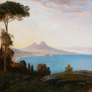 BRENDSTRUP Thorald,The Bay of Naples with a view of Mount Vesuvius,1877,Bruun Rasmussen 2016-01-18