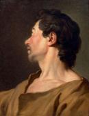 BRENET Nicolas Guy 1728-1792,Etude de la tête de Caïus Frius Cressinus,Aguttes FR 2011-03-30