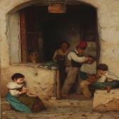 BRENNAN Michael George 1839-1874,A view into a barbershop on Capri,Bruun Rasmussen DK 2013-09-30