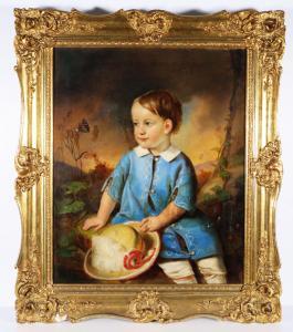BRENNER Adam 1800-1891,Dreiviertelporträt eines Knaben mit Hut,1849,Palais Dorotheum AT 2019-12-12